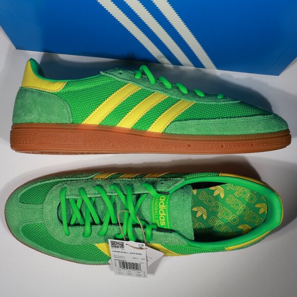 Adidas Handball Spezial Energy Green Yellow  Gum2 Mens 11.5 Brazil Colors JH5444 - Picture 1 of 9